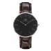 Daniel Wellington Black York Watch LEATHER Silver 40mm_DW00100134